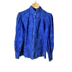 Vintage Frontier Classics Women's Floral Print Button Up Long Sleeve Blouse